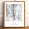 Eleville Unframed Kent Washington City View Abstract Modern Map Art Print Poster Wall Office Home Decor Line Art wgn645 - Image 2