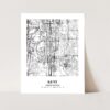 Eleville Unframed Kent Washington City View Abstract Modern Map Art Print Poster Wall Office Home Decor Line Art wgn645 - Image 3