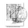 Eleville Unframed Kent Washington City View Abstract Modern Map Art Print Poster Wall Office Home Decor Line Art wgn645 - Image 8