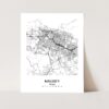 Eleville Unframed Killeen Texas City View Abstract Modern Map Art Print Poster Wall Office Home Decor Line Art wgn646 - Image 3