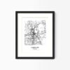 Eleville Unframed Lakeland Florida City View Abstract Modern Map Art Print Poster Wall Office Home Decor Line Art wgn647 - Image 4