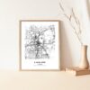 Eleville Unframed Lakeland Florida City View Abstract Modern Map Art Print Poster Wall Office Home Decor Line Art wgn647 - Image 5