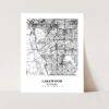 Eleville Unframed Lakewood Colorado City View Abstract Modern Map Art Print Poster Wall Office Home Decor Line Art wgn648 - Image 3