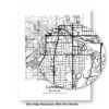 Eleville Unframed Lansing Michigan City View Abstract Modern Map Art Print Poster Wall Office Home Decor Line Art wgn651 - Image 8