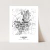 Eleville Unframed Laredo Texas City View Abstract Modern Map Art Print Poster Wall Office Home Decor Line Art wgn652 - Image 3