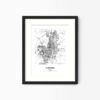 Eleville Unframed Laredo Texas City View Abstract Modern Map Art Print Poster Wall Office Home Decor Line Art wgn652 - Image 4