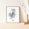 Eleville Unframed Laredo Texas City View Abstract Modern Map Art Print Poster Wall Office Home Decor Line Art wgn652 - Image 5