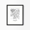 Eleville Unframed League City Texas City View Abstract Modern Map Art Print Poster Wall Office Home Decor Line Art wgn654 - Image 4