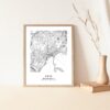 Eleville Unframed Lynn Massachusetts City View Abstract Modern Map Art Print Poster Wall Office Home Decor Line Art wgn658 - Image 5