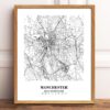 Eleville Unframed Manchester New Hampshire City View Abstract Modern Map Art Print Poster Wall Office Home Decor Line Art wgn660 - Image 2