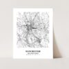 Eleville Unframed Manchester New Hampshire City View Abstract Modern Map Art Print Poster Wall Office Home Decor Line Art wgn660 - Image 3
