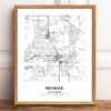 Eleville Unframed Menifee California City View Abstract Modern Map Art Print Poster Wall Office Home Decor Line Art wgn662 - Image 2
