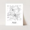 Eleville Unframed Menifee California City View Abstract Modern Map Art Print Poster Wall Office Home Decor Line Art wgn662 - Image 3
