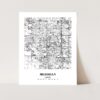 Eleville Unframed Meridian Idaho City View Abstract Modern Map Art Print Poster Wall Office Home Decor Line Art wgn663 - Image 3