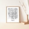 Eleville Unframed Meridian Idaho City View Abstract Modern Map Art Print Poster Wall Office Home Decor Line Art wgn663 - Image 5
