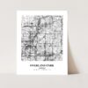 Eleville Unframed Overland Park Kansas City View Abstract Modern Map Art Print Poster Wall Office Home Decor Line Art wgn685 - Image 3