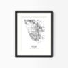 Eleville Unframed Oxnard California City View Abstract Modern Map Art Print Poster Wall Office Home Decor Line Art wgn686 - Image 4