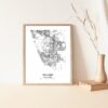 Eleville Unframed Oxnard California City View Abstract Modern Map Art Print Poster Wall Office Home Decor Line Art wgn686 - Image 5