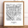 Eleville Unframed Pasadena Texas City View Abstract Modern Map Art Print Poster Wall Office Home Decor Line Art wgn689 - Image 2