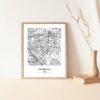 Eleville Unframed Pasadena Texas City View Abstract Modern Map Art Print Poster Wall Office Home Decor Line Art wgn689 - Image 5