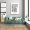 Eleville Unframed Pompano Beach Florida City View Abstract Modern Map Art Print Poster Wall Office Home Decor Line Art wgn696 - Image 7