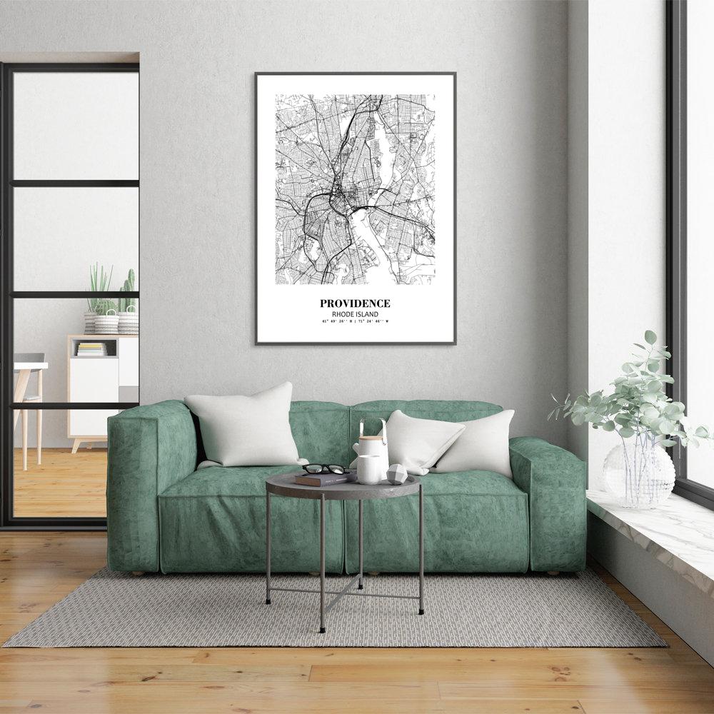 Eleville Unframed Providence Rhode Island City View Abstract Modern Map Art Print Poster Wall Office Home Decor Line Art wgn697 - Image 7