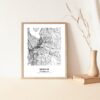 Eleville Unframed Renton Washington City View Abstract Modern Map Art Print Poster Wall Office Home Decor Line Art wgn703 - Image 5