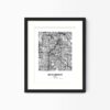 Eleville Unframed Richardson Texas City View Abstract Modern Map Art Print Poster Wall Office Home Decor Line Art wgn705 - Image 4