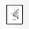 Eleville Unframed Richmond California City View Abstract Modern Map Art Print Poster Wall Office Home Decor Line Art wgn706 - Image 4