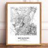 Eleville Unframed Rio Rancho New Mexico City View Abstract Modern Map Art Print Poster Wall Office Home Decor Line Art wgn707 - Image 2