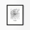 Eleville Unframed Roanoke Virginia City View Abstract Modern Map Art Print Poster Wall Office Home Decor Line Art wgn709 - Image 4