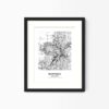 Eleville Unframed Roseville California City View Abstract Modern Map Art Print Poster Wall Office Home Decor Line Art wgn712 - Image 4