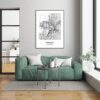 Eleville Unframed Roseville California City View Abstract Modern Map Art Print Poster Wall Office Home Decor Line Art wgn712 - Image 7