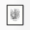 Eleville Unframed Round Rock Texas City View Abstract Modern Map Art Print Poster Wall Office Home Decor Line Art wgn713 - Image 4