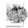 Eleville Unframed Round Rock Texas City View Abstract Modern Map Art Print Poster Wall Office Home Decor Line Art wgn713 - Image 8