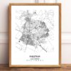 Eleville Unframed Salinas California City View Abstract Modern Map Art Print Poster Wall Office Home Decor Line Art wgn714 - Image 2