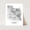 Eleville Unframed San Mateo California City View Abstract Modern Map Art Print Poster Wall Office Home Decor Line Art wgn716 - Image 3