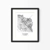 Eleville Unframed San Mateo California City View Abstract Modern Map Art Print Poster Wall Office Home Decor Line Art wgn716 - Image 4