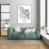 Eleville Unframed San Mateo California City View Abstract Modern Map Art Print Poster Wall Office Home Decor Line Art wgn716 - Image 7