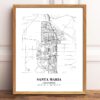 Eleville Unframed Santa Maria California City View Abstract Modern Map Art Print Poster Wall Office Home Decor Line Art wgn721 - Image 2