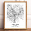 Eleville Unframed Santa Rosa California City View Abstract Modern Map Art Print Poster Wall Office Home Decor Line Art wgn722 - Image 2