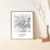 Eleville Unframed South Bend Indiana City View Abstract Modern Map Art Print Poster Wall Office Home Decor Line Art wgn724 - Image 5