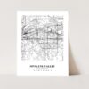 Eleville Unframed Spokane Valley Washington City View Abstract Modern Map Art Print Poster Wall Office Home Decor Line Art wgn727 - Image 3