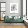 Eleville Unframed Springfield Illinois City View Abstract Modern Map Art Print Poster Wall Office Home Decor Line Art wgn729 - Image 7