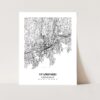 Eleville Unframed Stamford Connecticut City View Abstract Modern Map Art Print Poster Wall Office Home Decor Line Art wgn730 - Image 3
