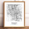 Eleville Unframed Stockton California City View Abstract Modern Map Art Print Poster Wall Office Home Decor Line Art wgn732 - Image 2