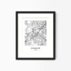 Eleville Unframed Sugar Land Texas City View Abstract Modern Map Art Print Poster Wall Office Home Decor Line Art wgn733 - Image 4