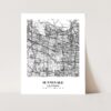 Eleville Unframed Sunnyvale California City View Abstract Modern Map Art Print Poster Wall Office Home Decor Line Art wgn734 - Image 3