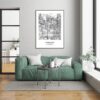 Eleville Unframed Sunnyvale California City View Abstract Modern Map Art Print Poster Wall Office Home Decor Line Art wgn734 - Image 7
