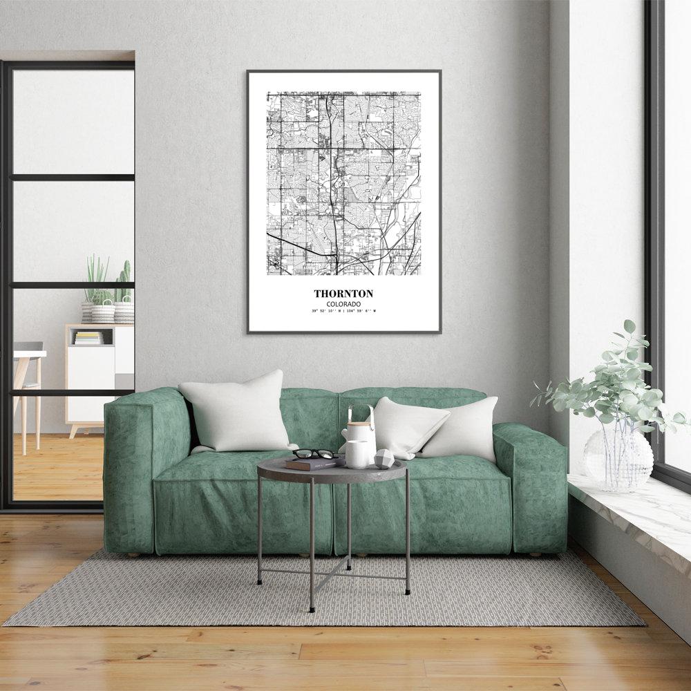 Eleville Unframed Thornton Colorado City View Abstract Modern Map Art Print Poster Wall Office Home Decor Line Art wgn738 - Image 7